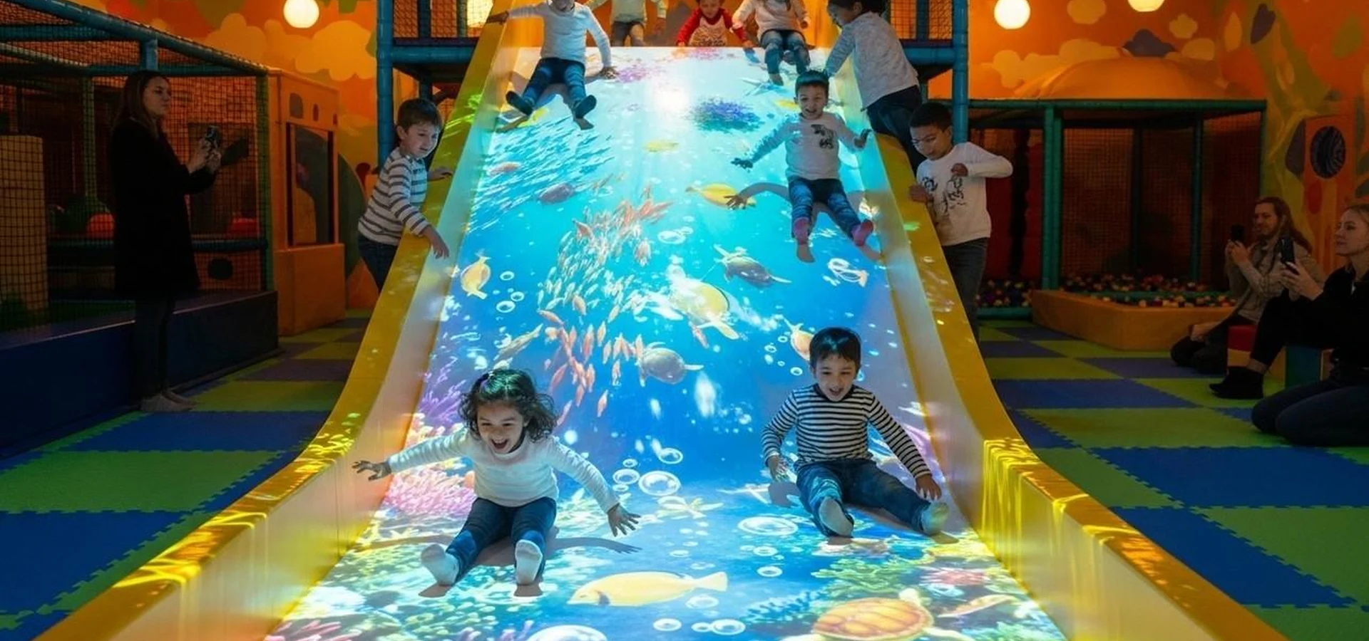 儿童乐园互动投影游戏现场