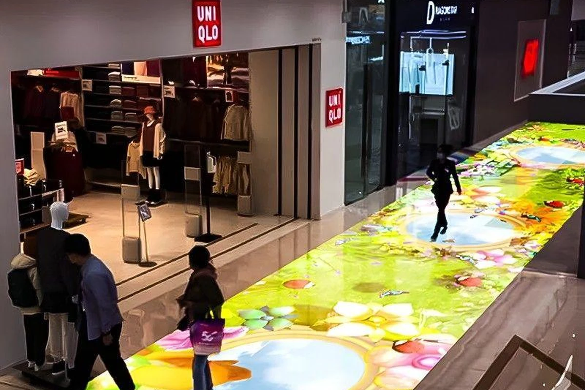 商场互动投影解决方案现场图